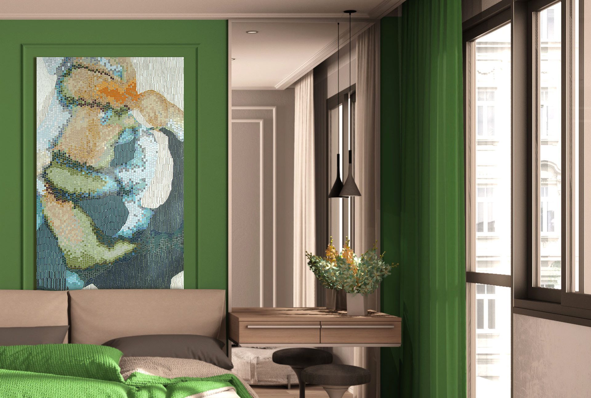 NewRavenna Livingroom__Mondial Marmi – Green Glazed Basalt copia